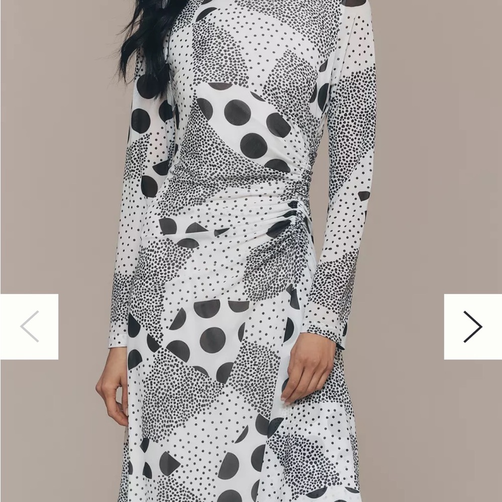 Anthropologie Monochrome Long Sleeve Dress